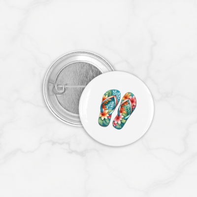 Pin Bros Button Peniti Summer Flip Flop Sandal Size 37mm